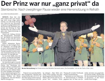 Bergische Landeszeitung vom 17.02.2012